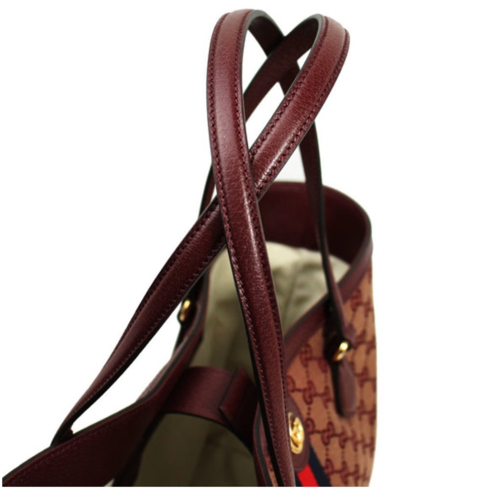 Gucci Tote Bag Ophidia GG Canvas Burgundy - Picture 2 of 8